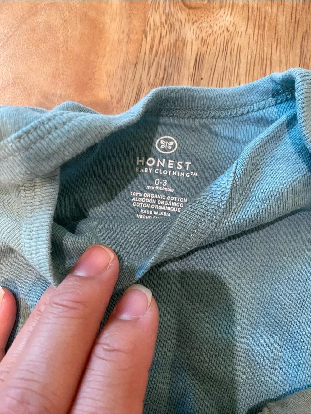 Lot Assorted Honest Baby Short-Sleeve Onesies - Multi Green & Blue Tones